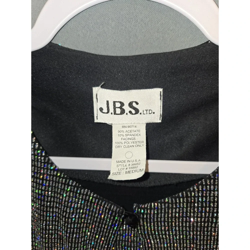JBS LTD Vintage 1980s Metallic Glitter Duet‎ Jacket Shirt Combo Size Medium